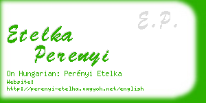 etelka perenyi business card