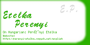 etelka perenyi business card